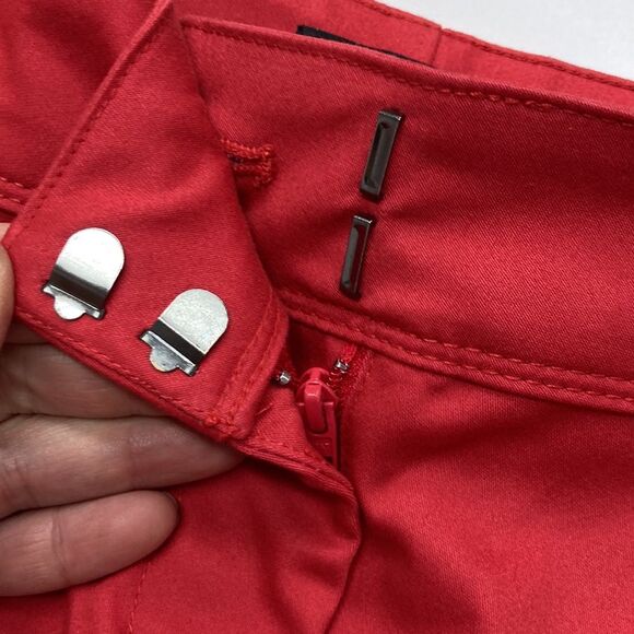 The Limited Red Scalloped Shorts SZ 14 Red Pockets Summer Spring Stretch Preppy - Picture 3 of 8